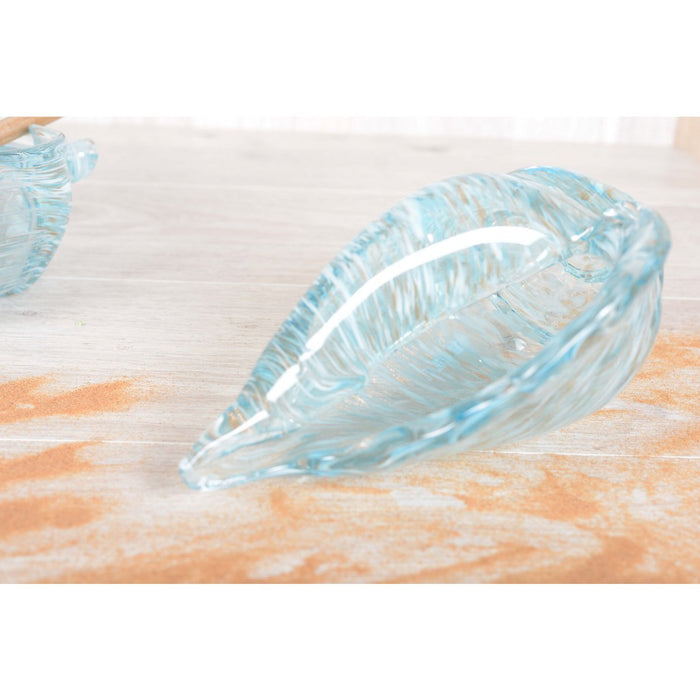 BLAUWE SCHELPEN OCEAAN KOP 27.5X12.5X15CM