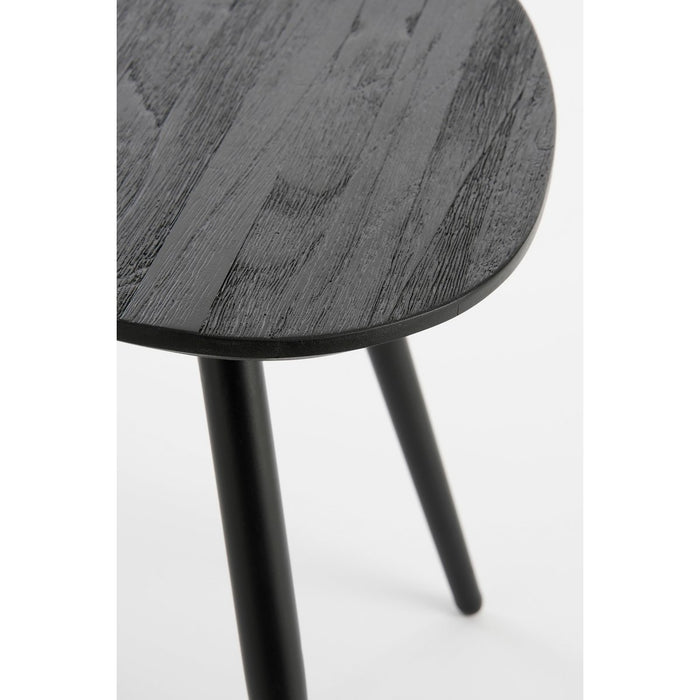 Jailey Side Table - Set of 2 - L84 x W39 x H39 cm - Recycled Wood - Black