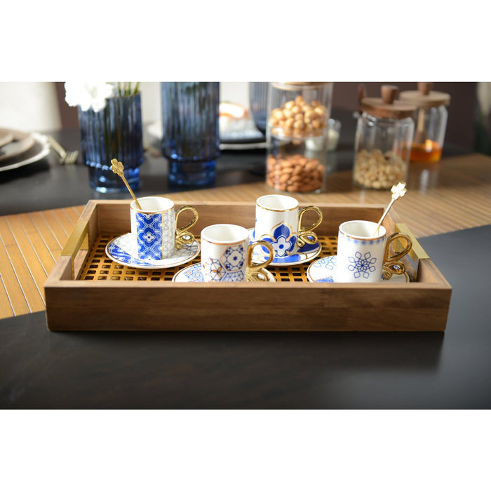 SET OF 4 COFFEE CUPS AND SAUCER EMPIRE