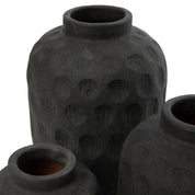 Karbon Black Vase – Medium