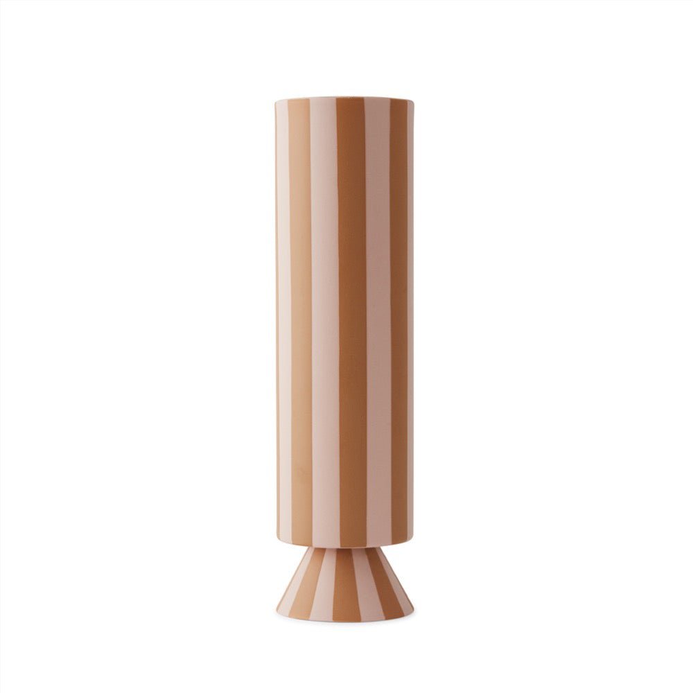 The Tall Dune Vase – Caramel & Rose