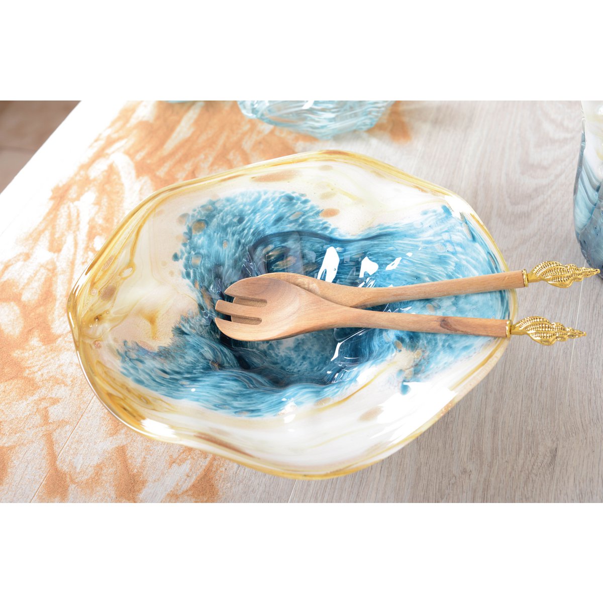 GOLDEN SHELL SALAD CUTLERY