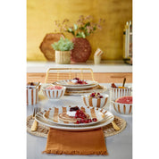 Elsie Dinnerbord - Assorti - H3 x Ø36 cm - Stone goods - Brown