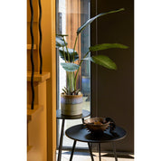 Olof Bloempot - H24 x Ø26 cm - Terracotta - Donkerblauw