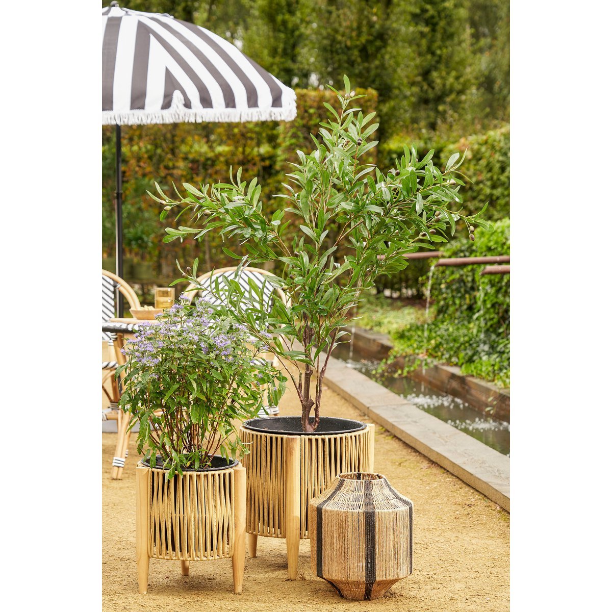 Liliano Lantern - H36 x Ø30 cm - Jute - Black