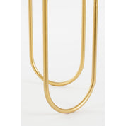 Danube flowerpot on Standard - Set of 2 - Metal - H45 x Ø23 cm - Light yellow, Gold