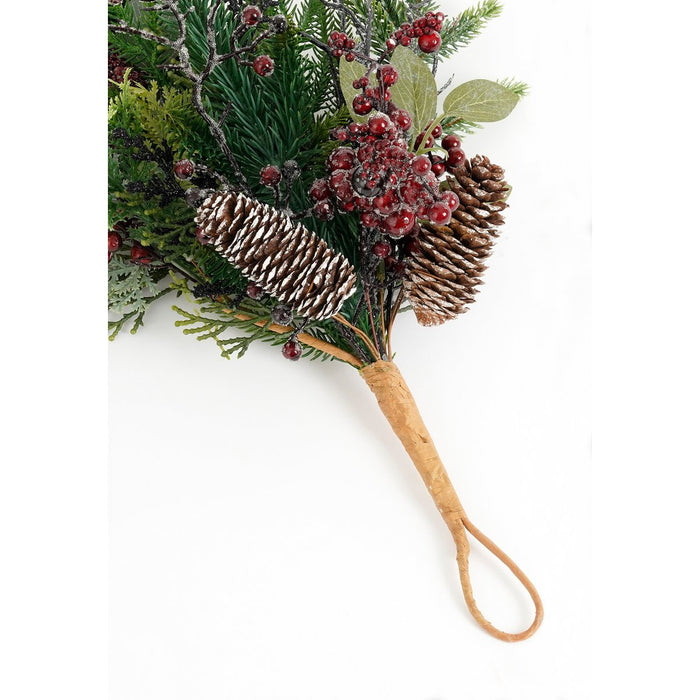 Bodi drop -shaped Christmas garland - L110 x B18 x H10 cm - Bordeaux