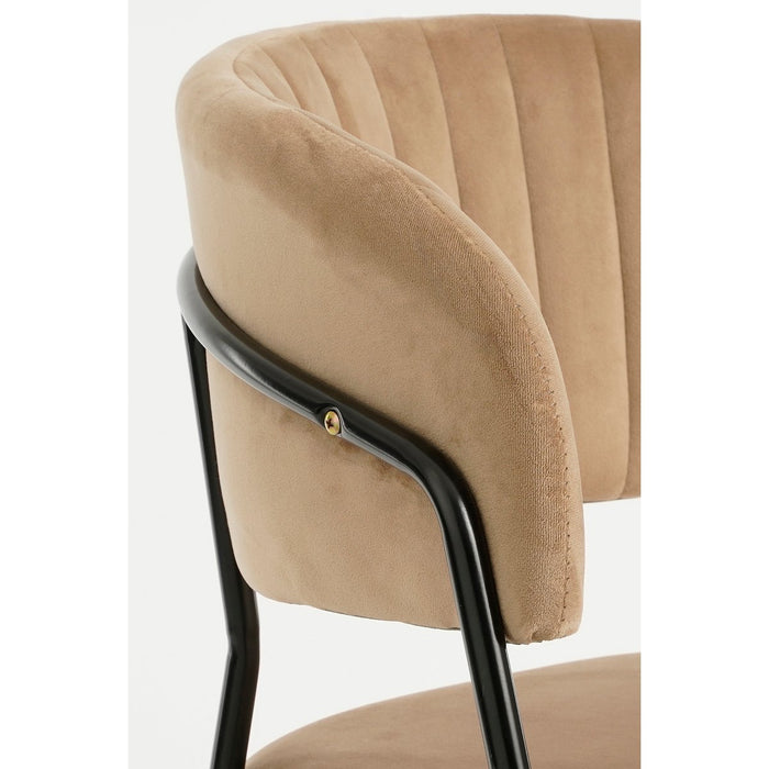 Moony Eetkamerstoel - Fluweel - Beige