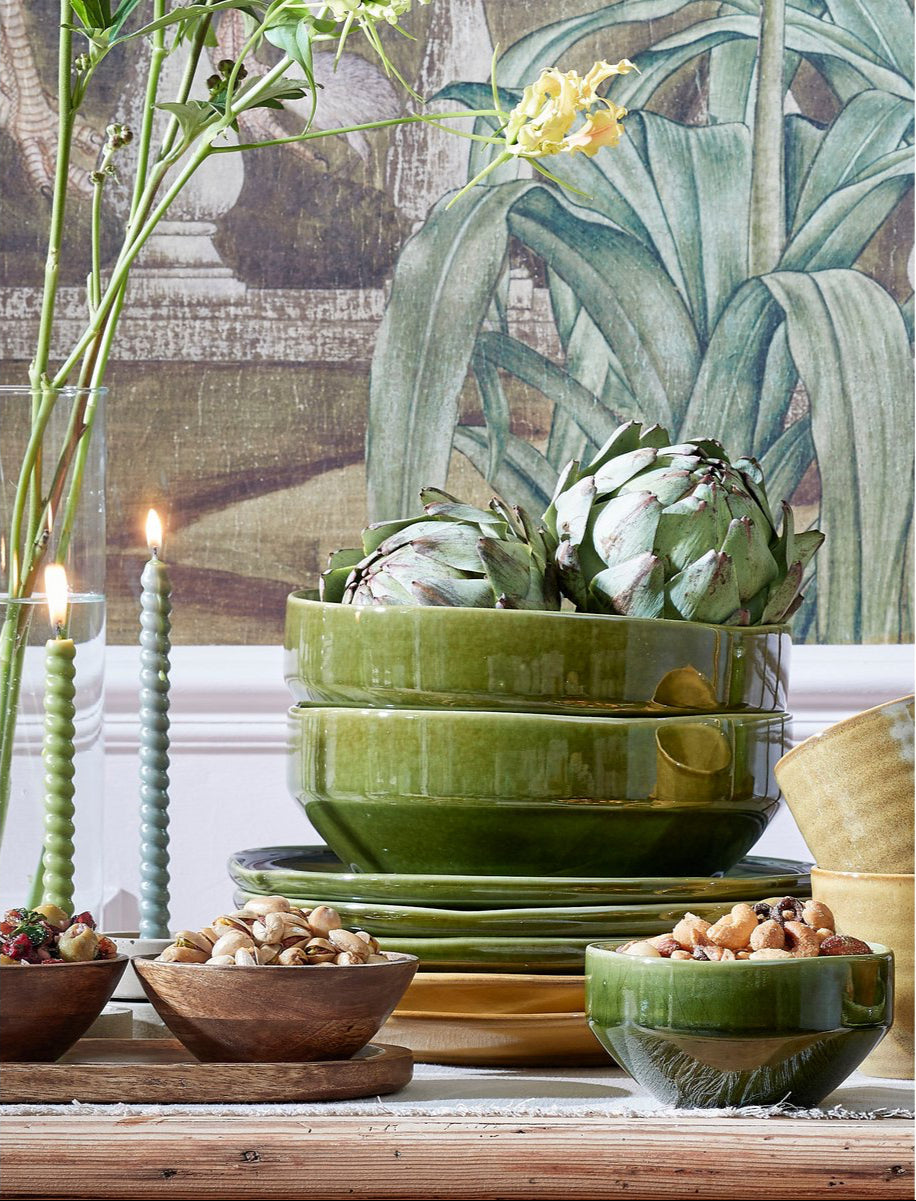 Rhea Schaal - Ø23 cm - Keramiek - Groen