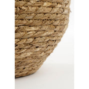 Jorck Plantenmand - Set van 3 - H24 x Ø26 cm - Zeegras - Groen, Bruin