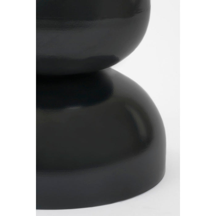 Luna side table - H46 x Ø32 cm - Iron - Black