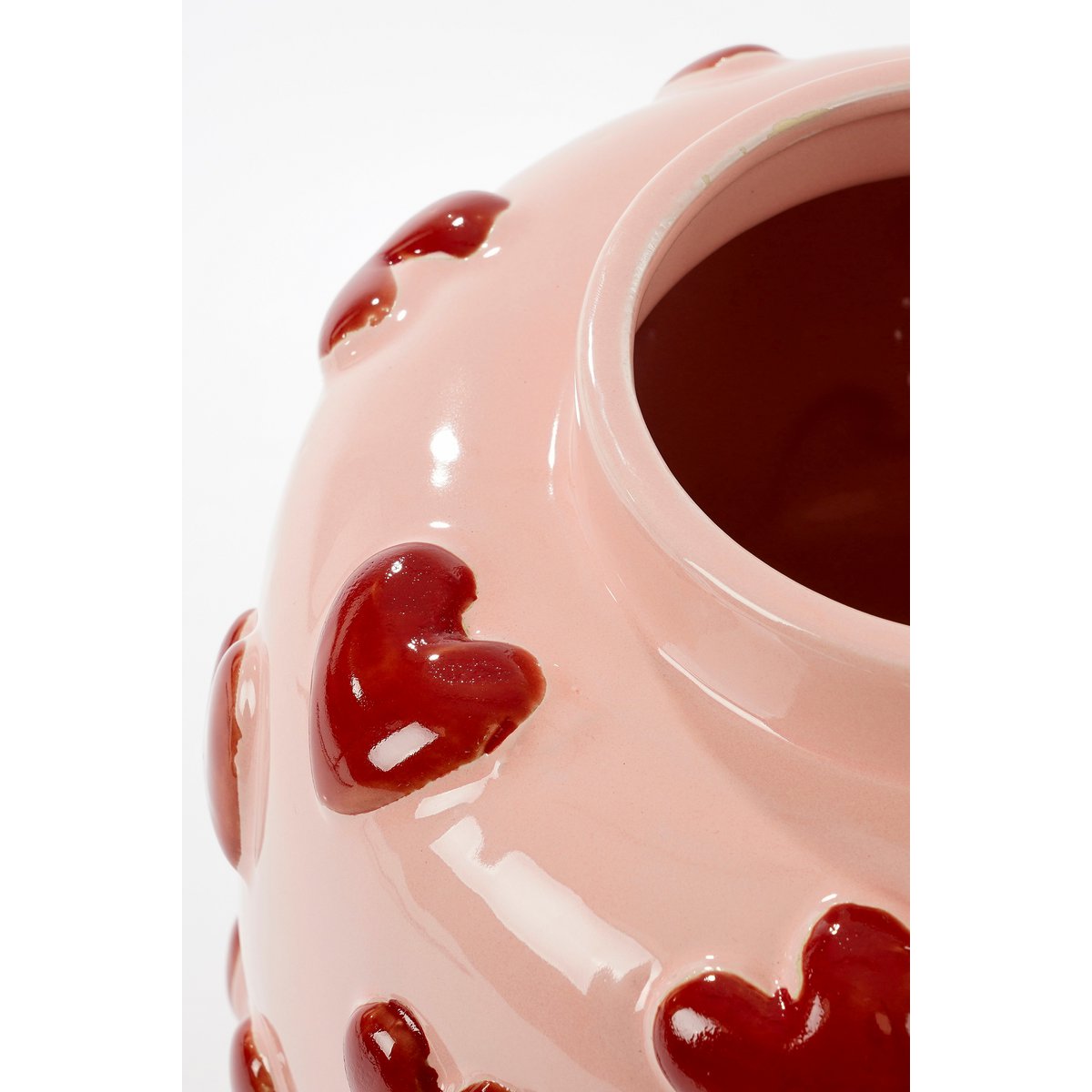 Amora Pink Hearts Vase