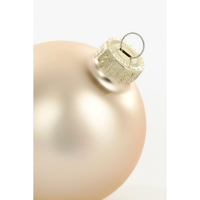 Christmas balls set - 26 pieces - Ø7 cm - Glass - Cream