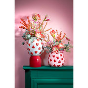Amora Pink Hearts Vase