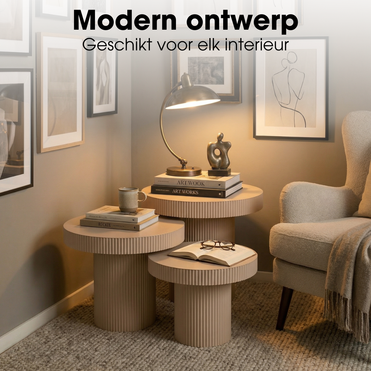 Side table Lux Light brown