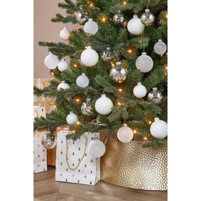 Christmas Balls Set - 42 Pieces - Ø7 cm - Glass - White