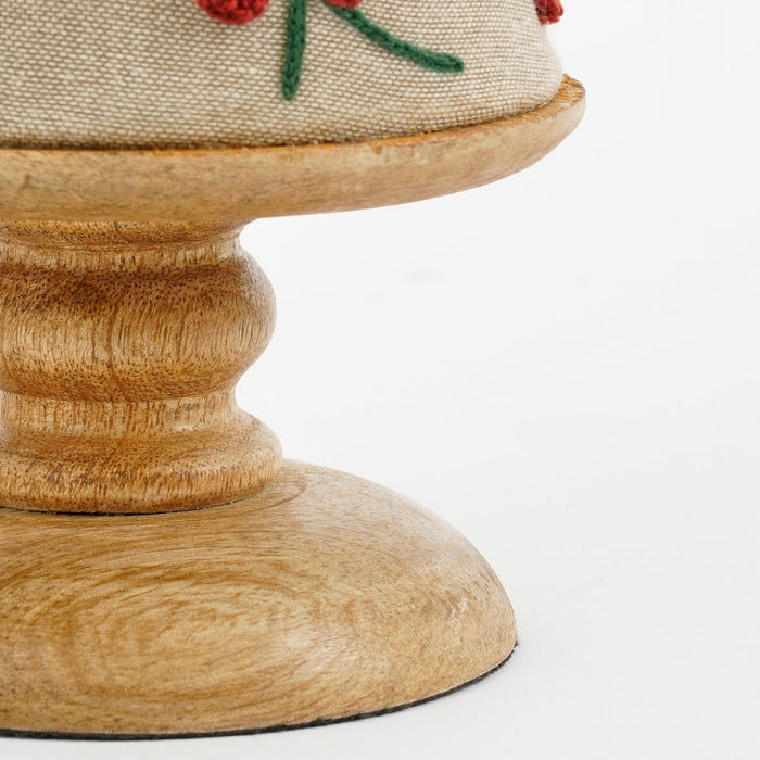 Decoration Christmas tree - H55 x Ø12 cm - Cotton, Iron, Mangohout - FSC 100% - Red