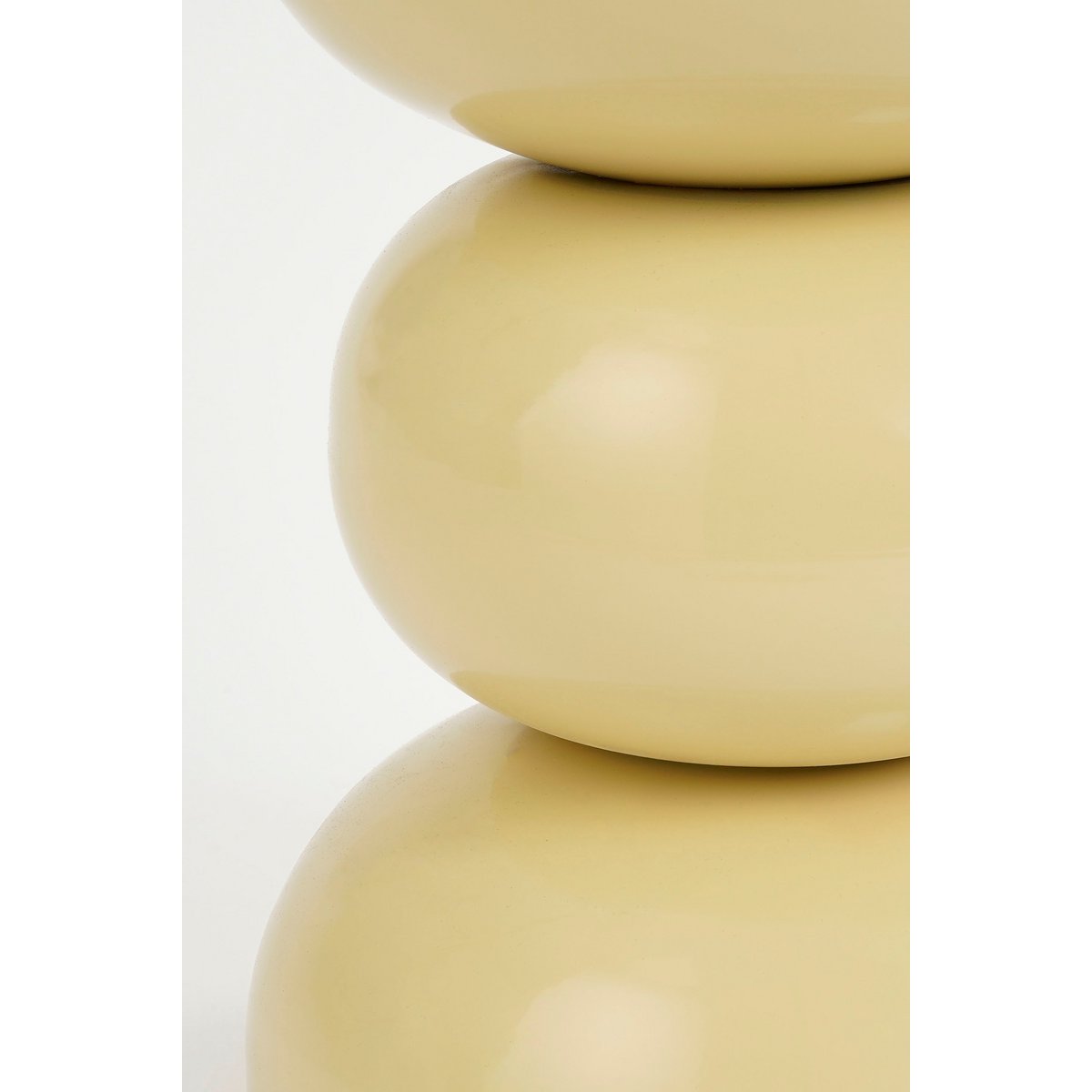 Luna side table - H46 x Ø32 cm - Iron - Beige