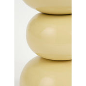 Luna side table - H46 x Ø32 cm - Iron - Beige