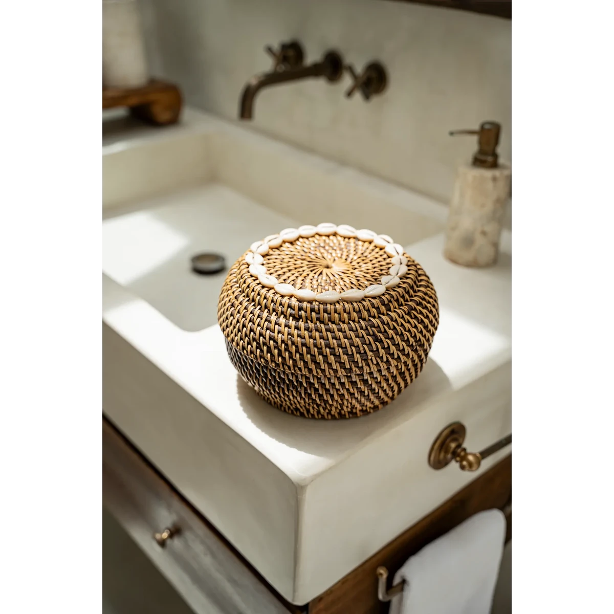 De Koloniale Peek-a-Boo Mand - Natuurlijk Bruin - M