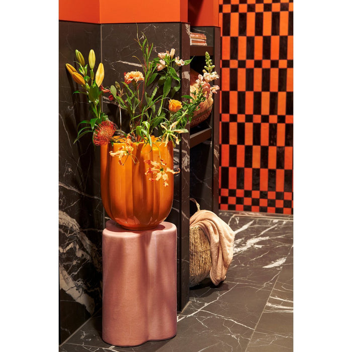 Minda Tulip Vase - H34 x Ø28 cm - Ceramic - Orange