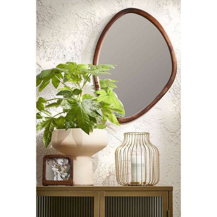 Bosco Wall mirror - L50 x W69 cm - Mango wood - Dark brown