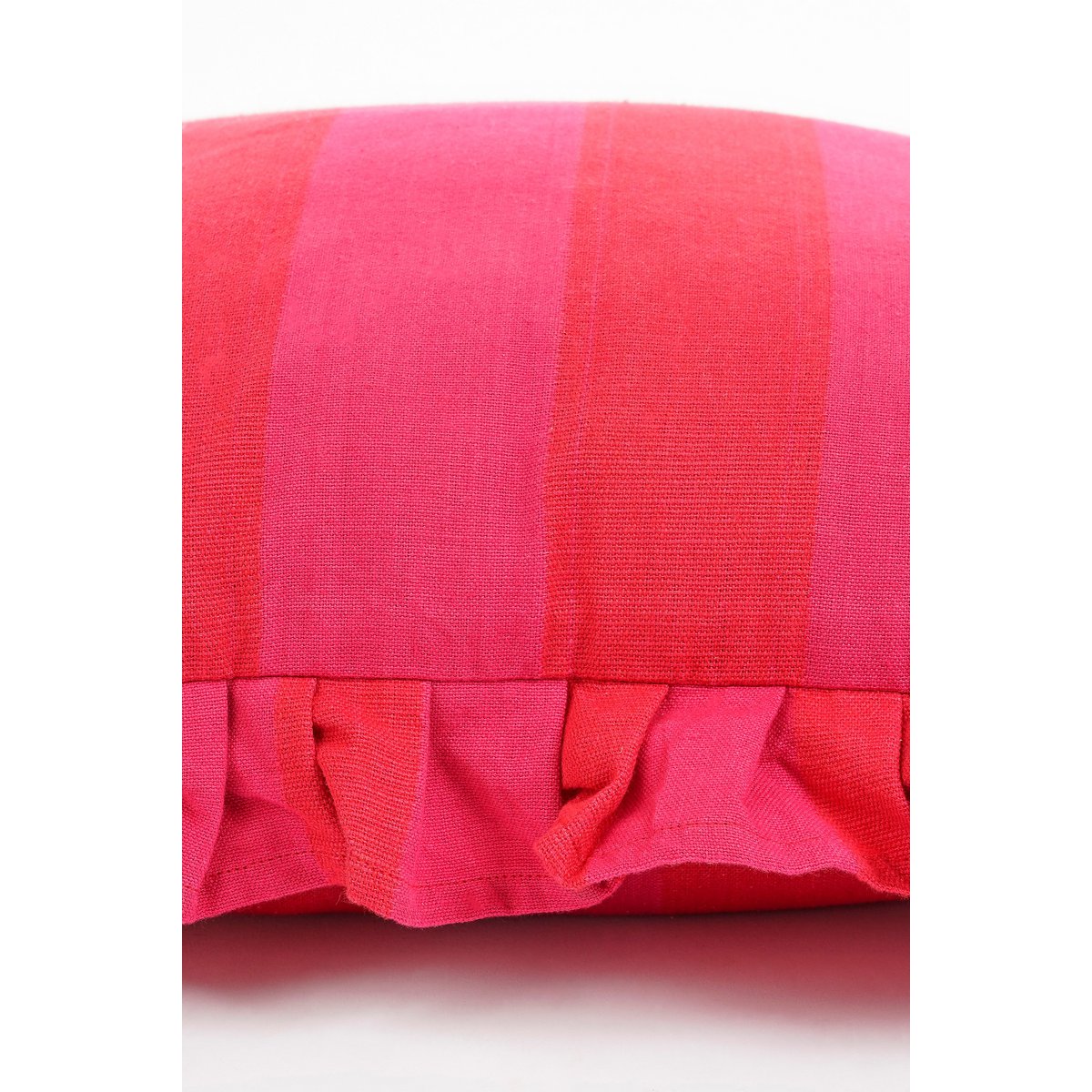 Decorative cushion - L45 x B45 x H10 cm - Cotton - Pink, Red