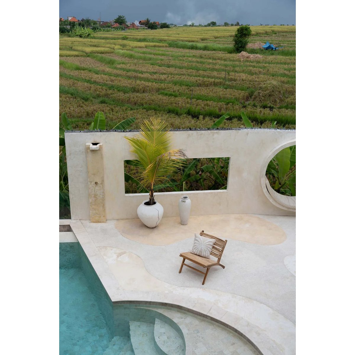 De Isla Palm Kussenhoes - Natuurlijk Wit