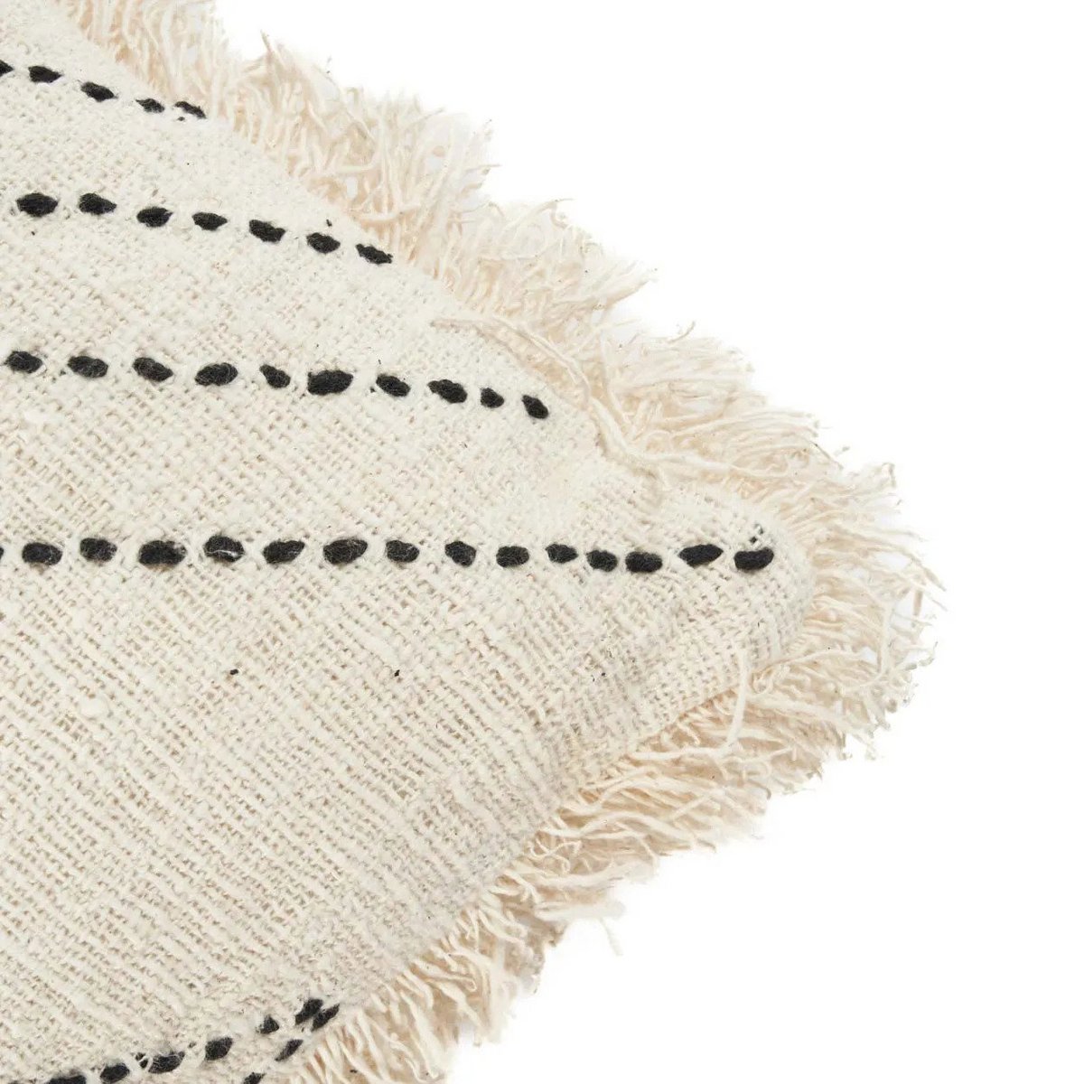 The Tribal Cushion Cover - Natural Black