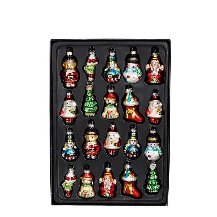 Christmas Ornaments - Set 20 pieces - Glass - Green