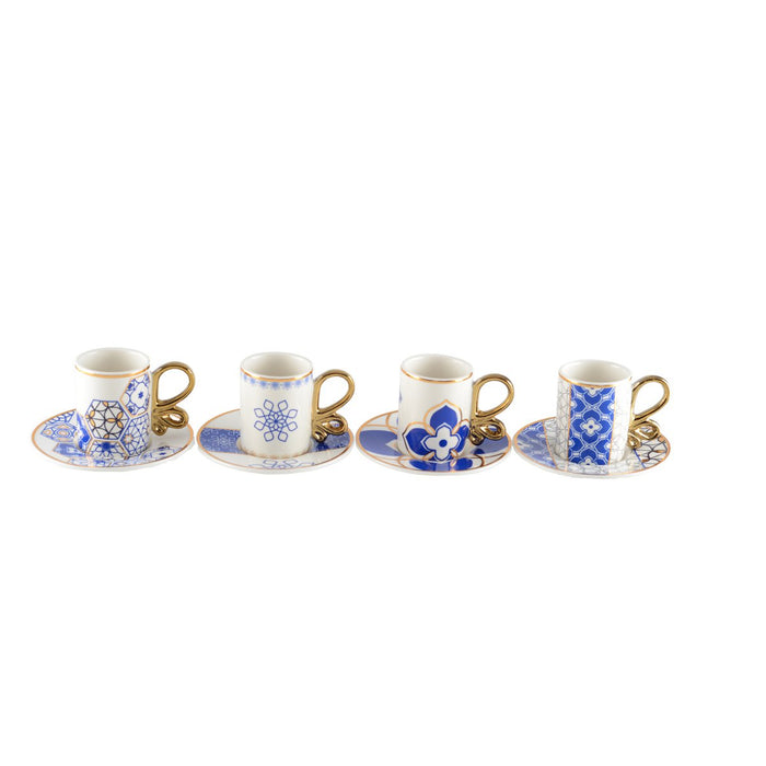 SET OF 4 COFFEE CUPS AND SAUCER EMPIRE