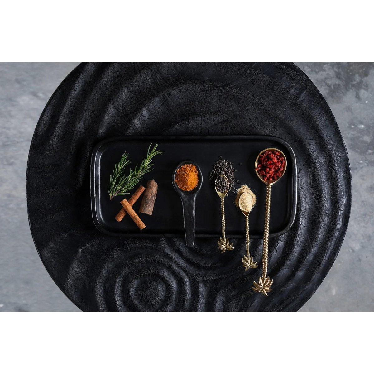 The Palm Tree Salad Spoon - Gold