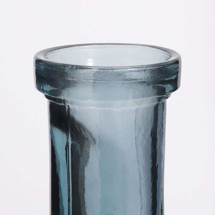 Rioja Flessenvaas - H75 x Ø18 cm - Gerecycled Glas - Lichtblauw