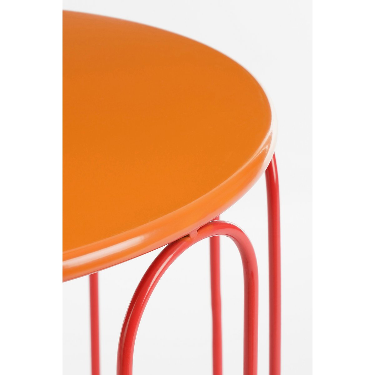 Dione side table - Set of 2 - H40 x Ø46 cm - Metal - Orange