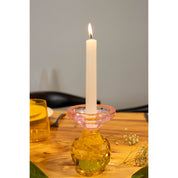 H10cm amber and pink button