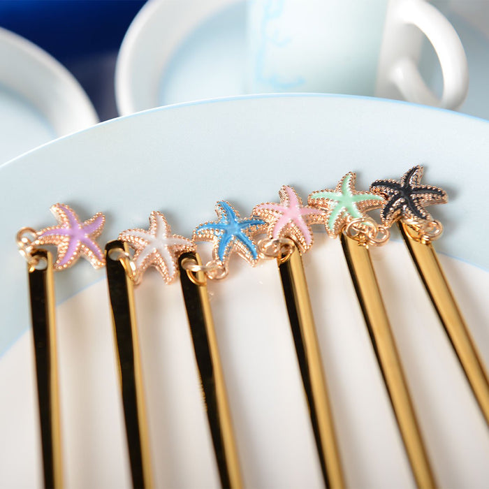 GOLDEN STAR DESSERTVORKEN - SET VAN 6