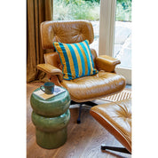 Vendi Side table - H44 x Ø32 cm - Ceramic - Dark green