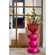 Luna side table - H46 x Ø32 cm - Iron - Fuchsia