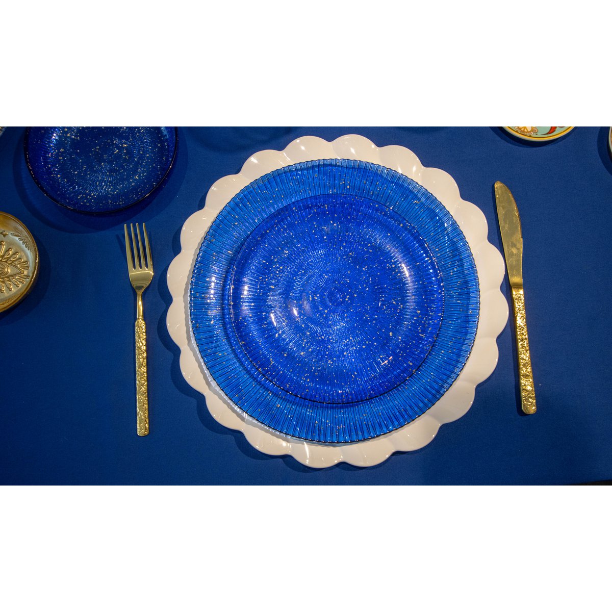Constellation blue flat plate 28x28x2.5cm