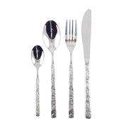 24-PIECE SHINY SILVER CUTLERY SET