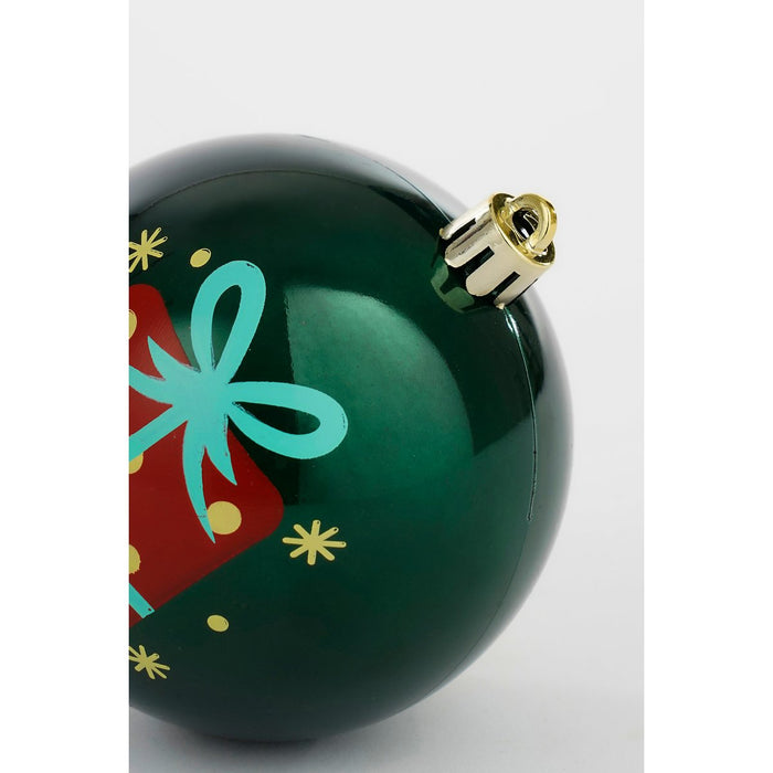 Christmas balls set - 9 pieces - Ø8 cm - Unbreakable - White, Red, Green