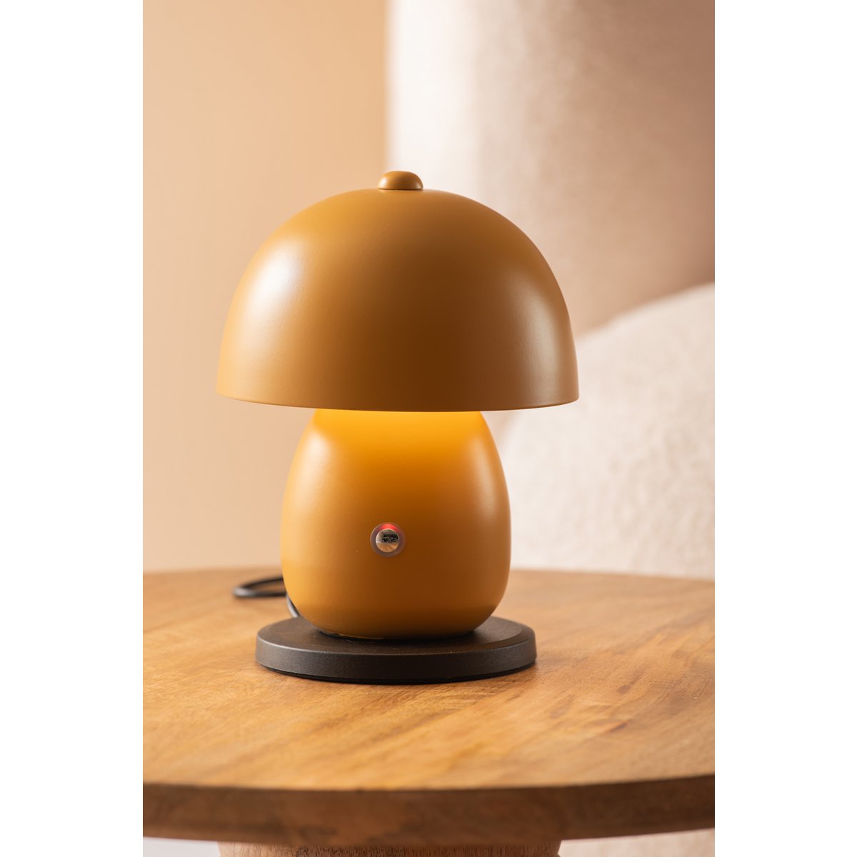 Mushroom LED Table Lamp – Mustard Yellow
