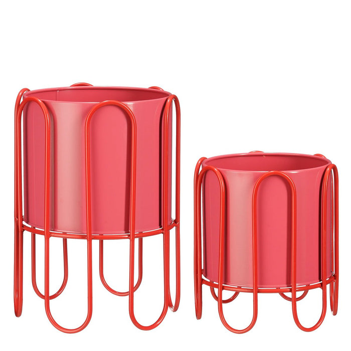Dione Pink Plant Pots - Set of 2