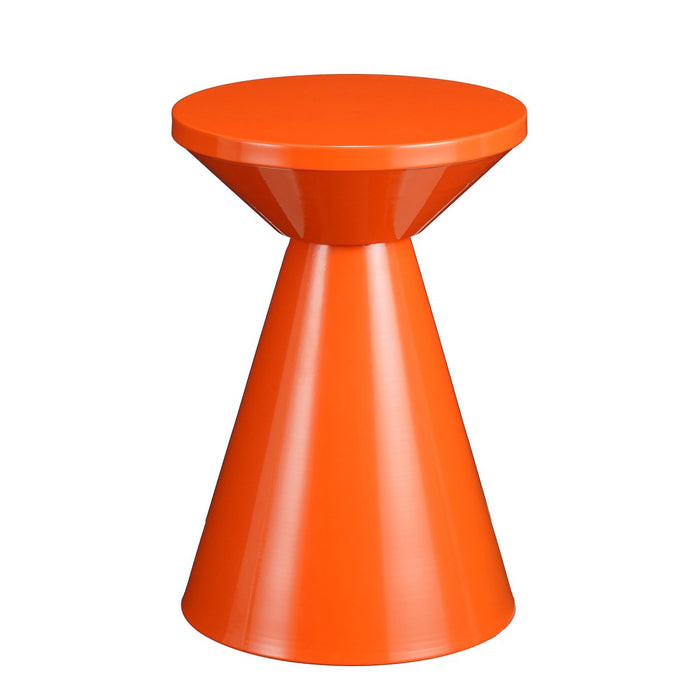 Jim Side table - H45 x Ø31 cm - Iron - Orange