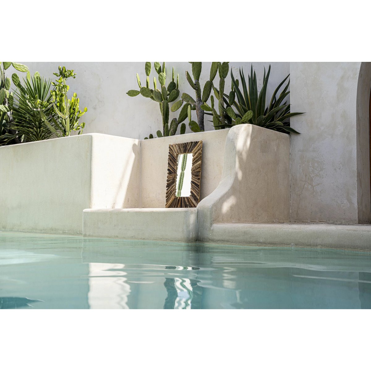 De Driftwood Framed Spiegel - Naturel - M