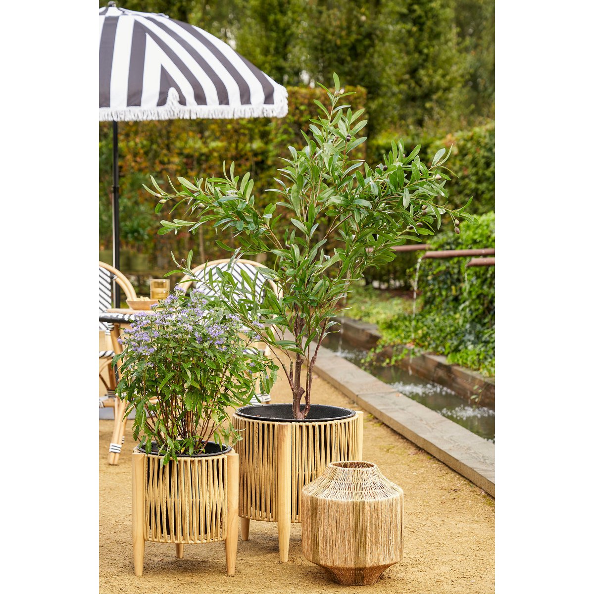 Liliano Lantern - H36 x Ø30 cm - Jute - Dark green