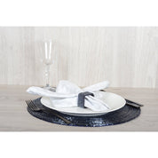 DONKERBLAUWE PAREL RECHTHOEKIGE SERVETRING - SET VAN 4