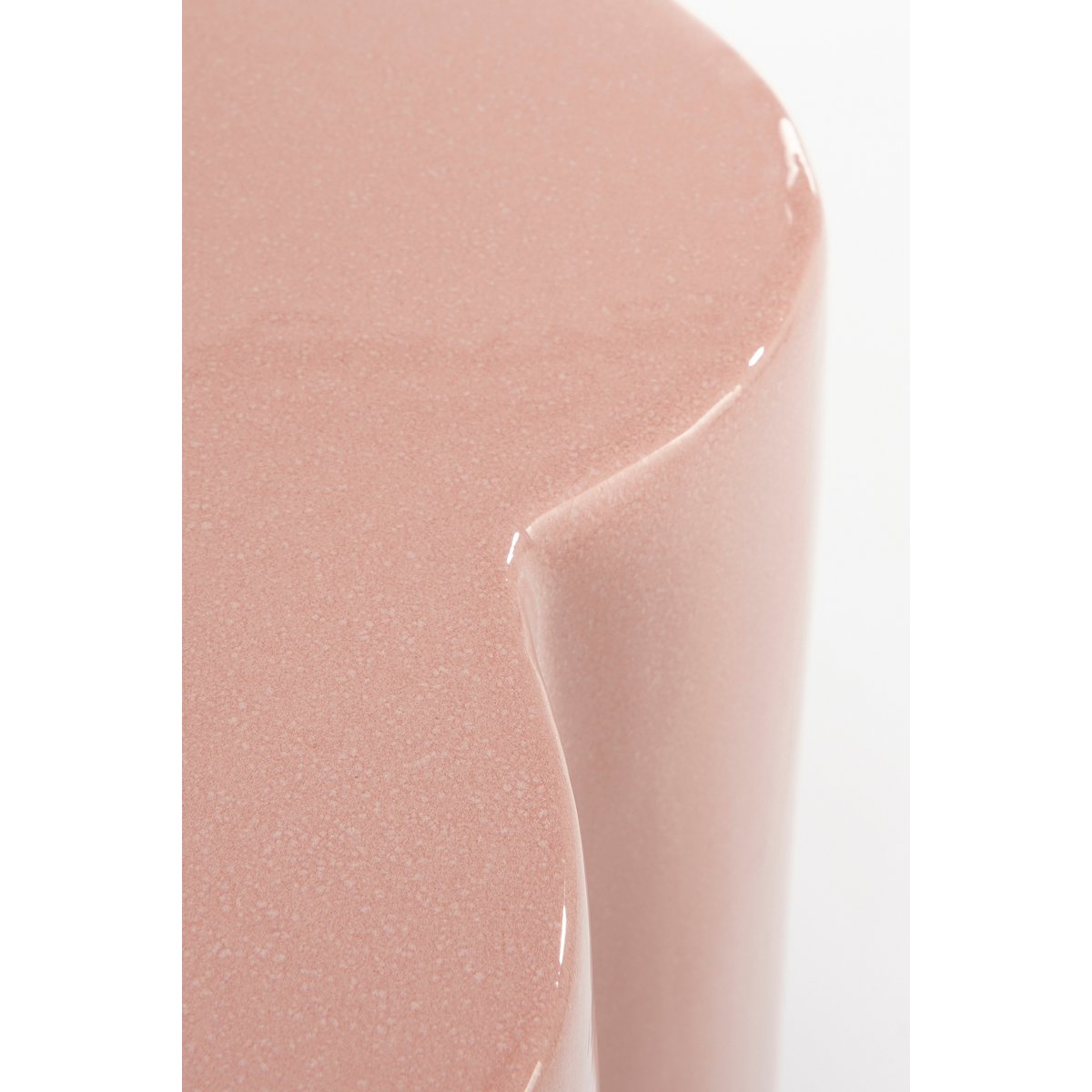 Brazil Bijzettafel - H44 x Ø30 cm - Keramiek - Lichtroze