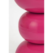 Luna side table - H46 x Ø32 cm - Iron - Fuchsia