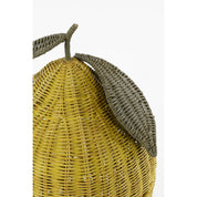 Storage Basket with Lid - Set of 2 - H48 x Ø30 cm - Rattan - Yellow